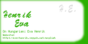 henrik eva business card